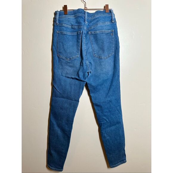 Madewell 10” High Rise Skinny Crop Stretch Jeans Medium Blue Size 27 - Picture 4 of 6